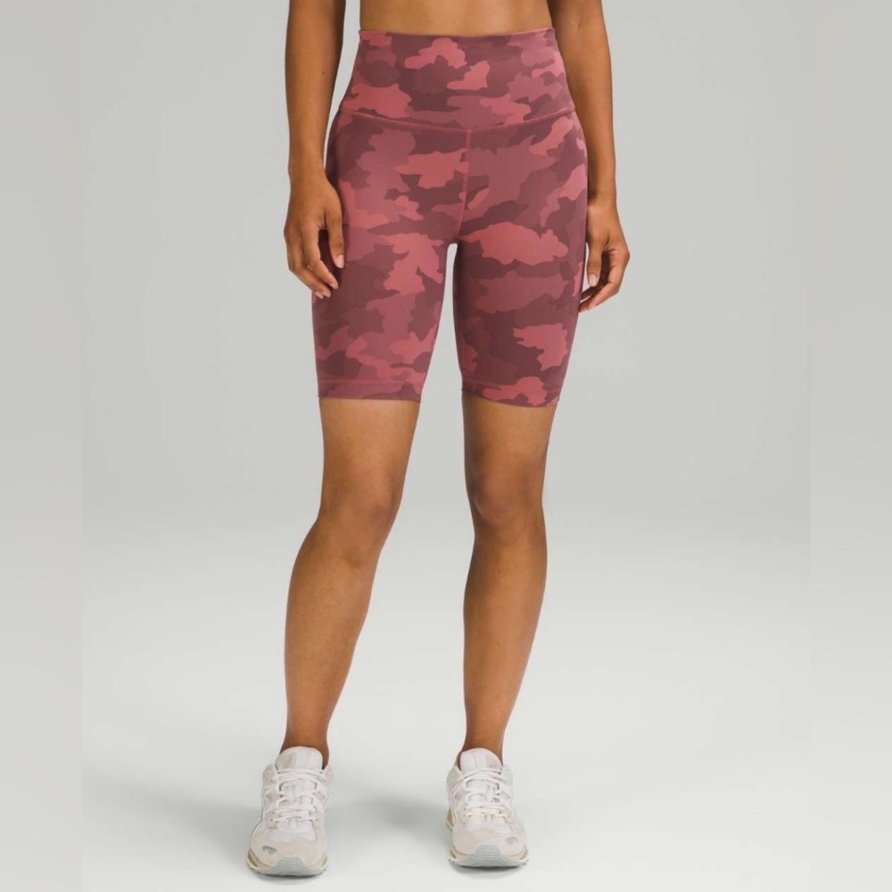Lululemon Wunder Train High Rise Short 8” Heritage 365 Camo Brier Rose Multi